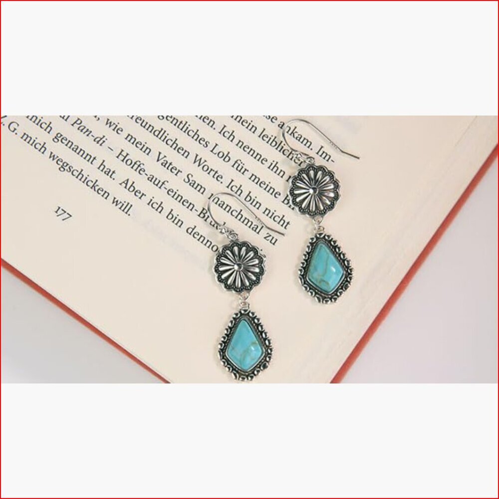925 Sterling Silver Turquoise Jewelry Set With Gift Box View 6